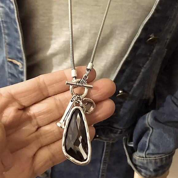 Alloy Opera Crystal Pendant Necklace NEW Bohemian - Picture 3 of 8